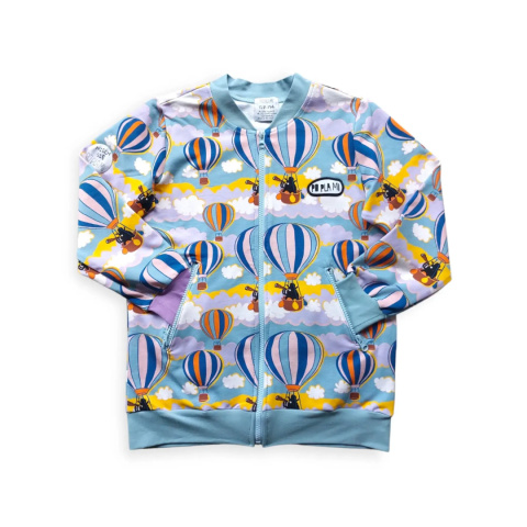bluza bez kaptura zapinana na zamek, atorski wzór balony bluza bez kaptura zapinana na zamek, atorski wzór balony