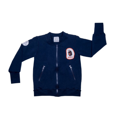 Granatowa bluza na zamek typu bomber Granatowa bluza na zamek typu bomber