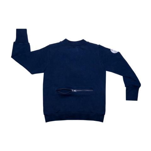Granatowa ciepła bluza na zamek typu bomber Granatowa ciepła bluza na zamek typu bomber