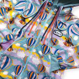 Bluza na zamek, z kapturem, autorski wzór kolorowe  balony